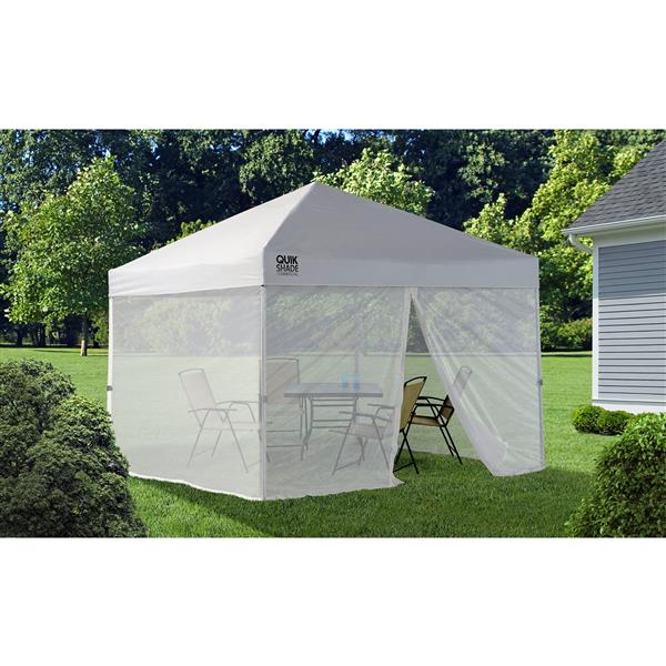 Quick Shade 10-ft x 10-ft White Screen Kit for WE100/C100/SX100 Canopies