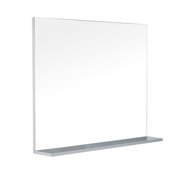 Lukx Modo David Bathroom Mirror with Shelf - 40-in - Grey