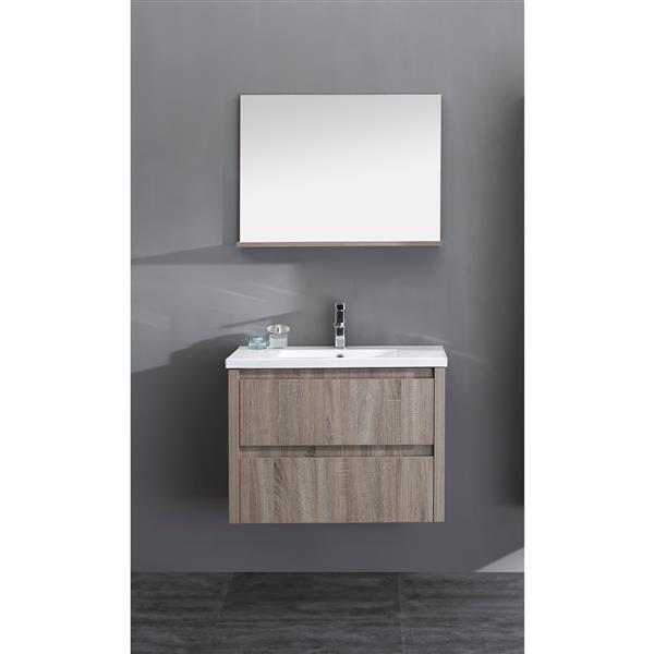 Miroir de meuble-lavabo/tablette «Modo David», 32 po, urbain