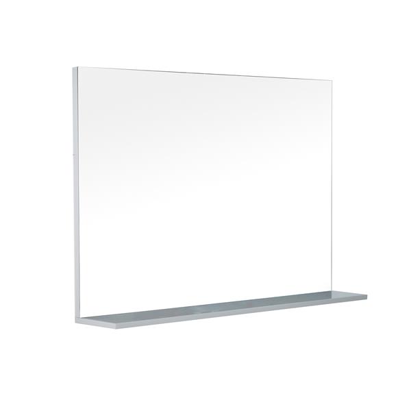 Lukx Modo David Bathroom Mirror with Shelf - 48-in - Grey