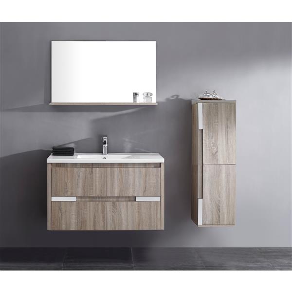 Lukx Modo David Bathroom Mirror With Shelf 40 In Urban Mmdu 040 Rona 0652