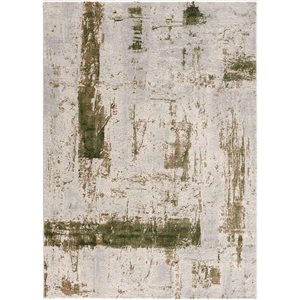 Rug Branch Contemporary Abstract  Green Beige Indoor Area Rug - 4x6