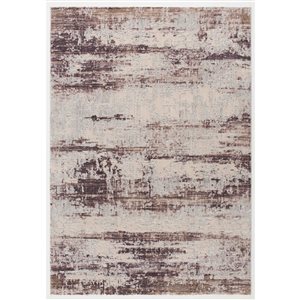 Rug Branch Contemporary Abstract  Violet Beige Indoor Area Rug - 5x7