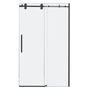 Turin Horizon 60-In Black Shower Door