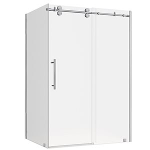 Turin Vertiges 36 x 48-In 10-mm Shower Door in Nickel