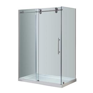 Porte de douche Vertiges par Turin 10 mm  36 x 48 po en nickel