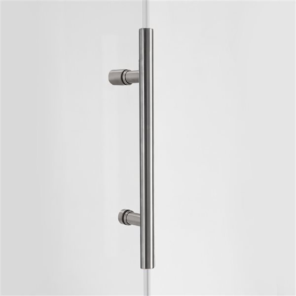 Porte de douche Vertiges par Turin 10 mm 36 x 60 po en nickel