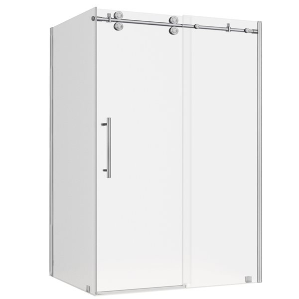 Turin Vertiges 10-mm 36 x 60-In Shower Door in Nickel