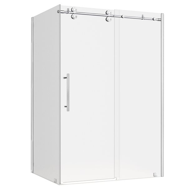 Turin Vertiges 10-mm 36 x 48-in Shower Door in Chrome