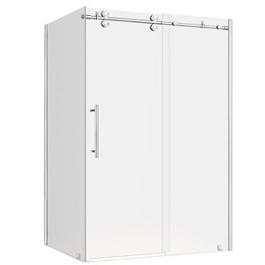 Turin Vertiges Shower Door (10 mm) 36-in x 48-in - Chrome