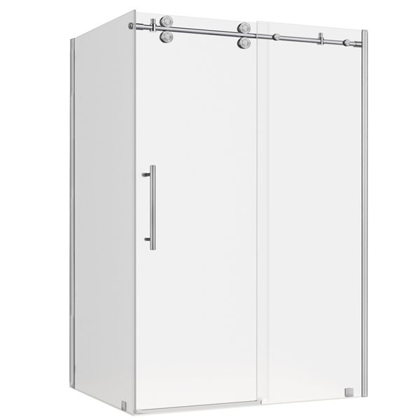 Turin Vertiges Shower Door (10 mm) 32-in x 48-in - Nickel