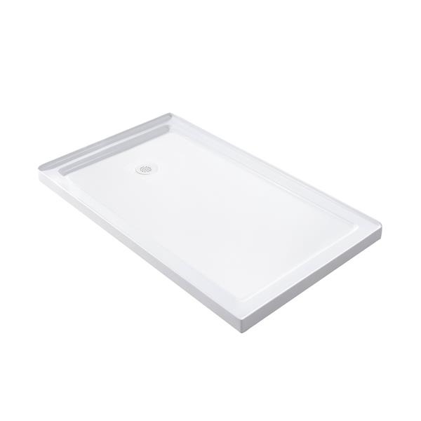 Turin Vertiges Shower Base,  Left Drain -White - 32-in x 60-in