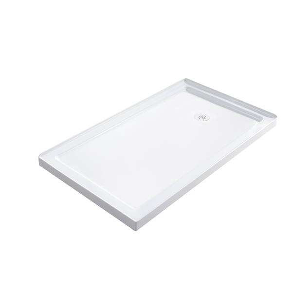 Turin Horizon Shower Base - Right Drain  -White - 32-in x 60-in