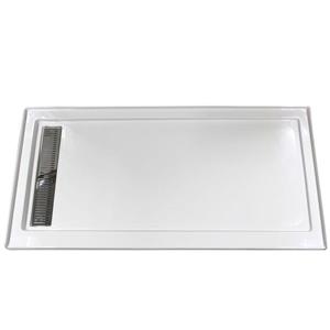 Turin Horizon 36 x 72-In Fibreglass Shower Base Left Linear Drain