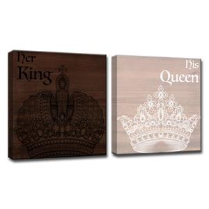 Ready2HangArt Wall Art King & Queen Canvas 2-Panel Set - 16-in x 32-in