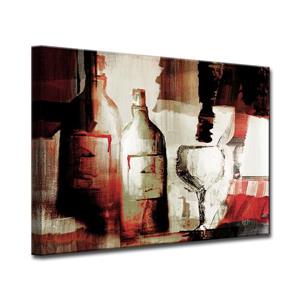 Ready2HangArt Wall Art Abstract Wine Canvas 24-in x 32-in - Brown/Red
