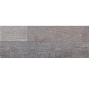 Mono Serra Tuile Porcelaine - Bois Flotte Grigio, mur/sol, 7" x 25" (17 mcx / boite)