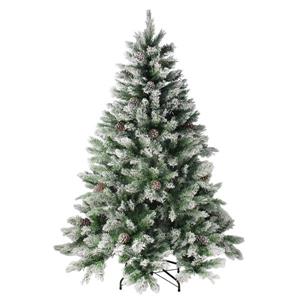 Northlight Flocked Angel Artificial Christmas Tree - Pine with Cones - 7' -  Unlit - Green
