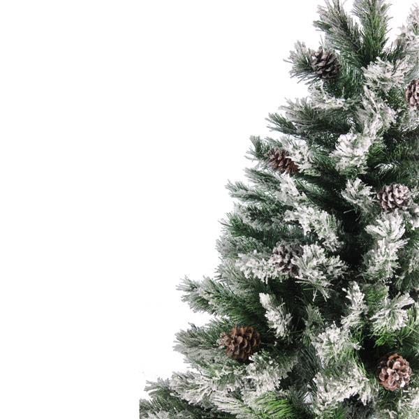 Northlight Artificial Christmas Tree - Pine with Cones and Snow - 6-ft - Unlit - Green