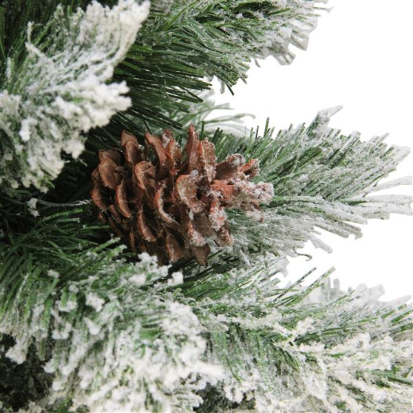 Northlight Artificial Christmas Tree - Pine with Cones and Snow - 6-ft - Unlit - Green