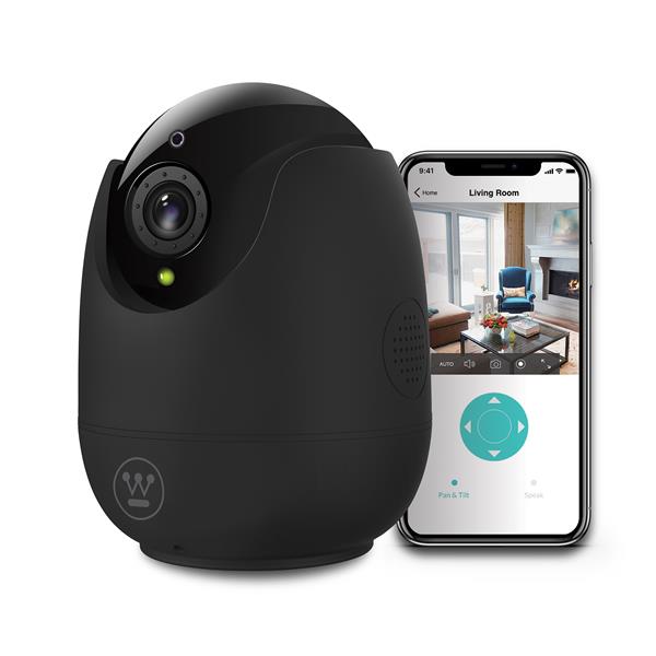 Dusco 360 Indoor Wi-Fi Pan and Tilt Security Camera - Black - HD1080P - Motion Detection