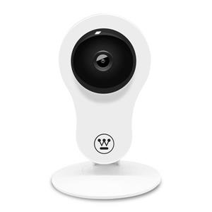 Caméra de sécurité intérieure Dusco Slim compatible Wifi, HD 1080P, Vision nocturne, Blanc