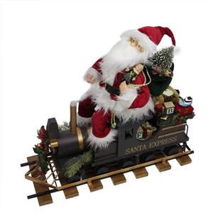 Northlight Dcorative Santa Claus with Santa Express Wagon - 22"
