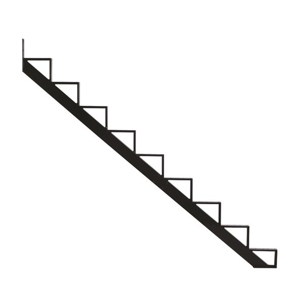 Pylex Collection 10 9-Step 7-1/2 x 9 1/16-In Black Aluminum Stair Riser -1 unit