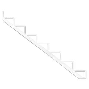 Pylex - 7-Steps Alu Stair Riser White-7 1/2-in x 9 1/16-in -1 riser only