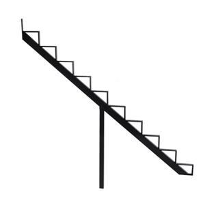 Pylex Collection 10 Black Aluminum 10-Step 7-1/2 x 9-1/16-In Stair Riser - 1 riser only