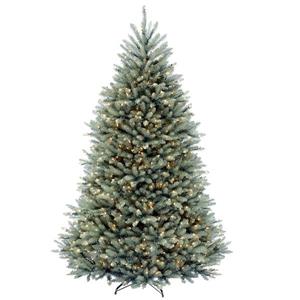 Dunhill® Fir Christmas Tree with Clear Lights - 7.5-ft - Blue