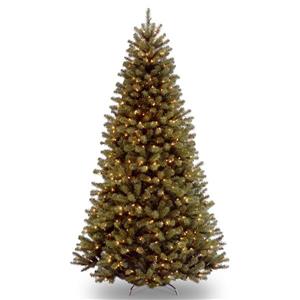 North Valley® Spruce Christmas Tree with Clear Lights - 9-ft - Green