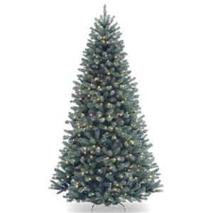 National Tree Co. North Valley® Spruce Tree/Clear Lights - 7.5-ft - Blue