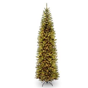 Kingswood® Fir Pencil Christmas Tree with Clear Lights - 9-ft - Green