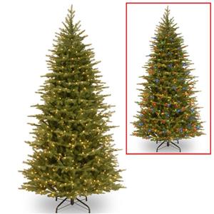 National Tree Co. Nordic Spruce® Slim Tree with LED Lights - 7.5-ft - Green