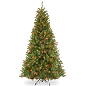 Épinette de Noël avec lumières multicolores North Valley(MD), 7 pi