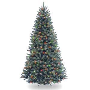 National Tree Co. North Valley® Spruce Tree/Multicoloured Lights - 7.5-ft - Blue