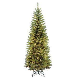 Kingswood® Fir Pencil Christmas Tree with Clear Lights - 6-ft - Green