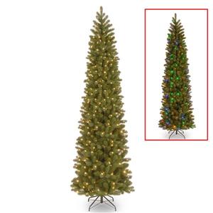 National Tree Co. Downswept Douglas Pencil Fir Tree with LED Lights - 9-ft