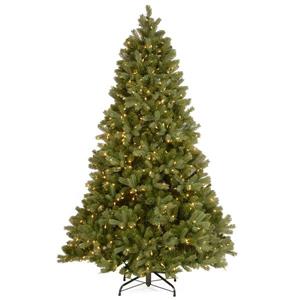 Sapin de Noël avec lumières transparentes Douglas, 7,5 pi, vert