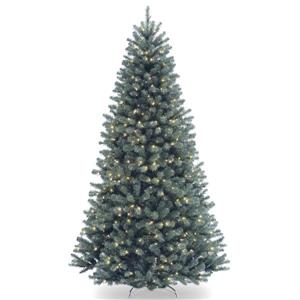 North Valley® Spruce Christmas Tree with Clear Lights - 6.5-ft - Blue