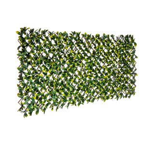 Naturae Decor Expandable Willow Trellis with Artificial Foliage - 40-in x 80-in