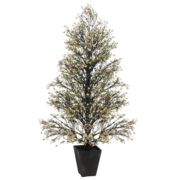 Allstate Floral & Craft Potted Glittered Berry Christmas Tree