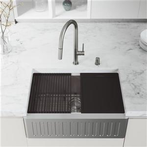 30-in Oxford Slotted Stainless Steel Single Bowl Sink