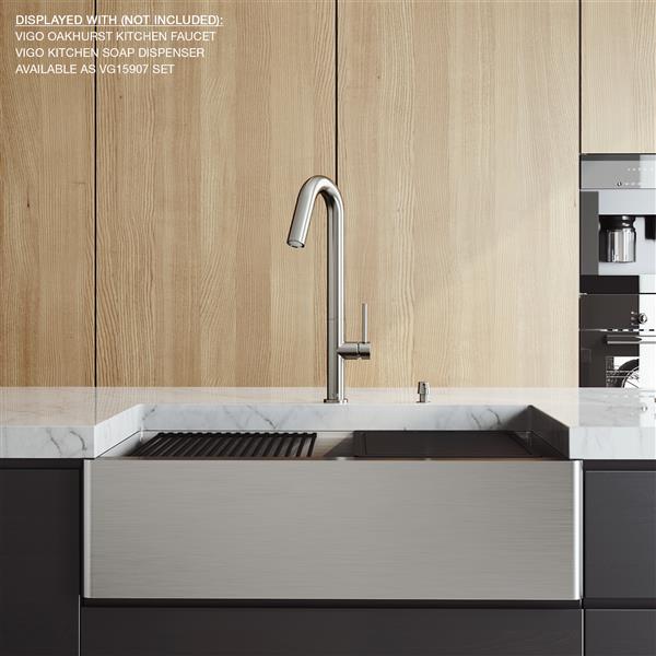 33-in Oxford Flat Stainless Steel Single Bowl Sink