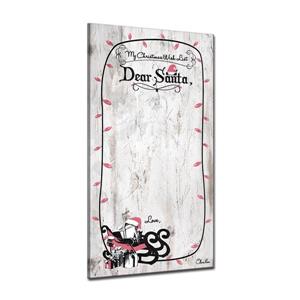 Ready2HangArt Wall Art Christmas List Canvas 8-in x 16-in - Brown