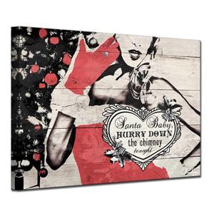 Ready2HangArt Wall Art Christmas Santa Baby Canvas 30-in x 20-in - Brown