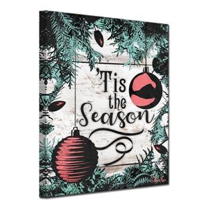 Ready2HangArt Wall Art Tis the Season Canvas 20-in x 30-in - Brown