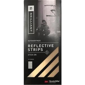 Spacio Innovations Inc. Reflective Strips Stick-On - Gold - 12 Strips - Outdoor