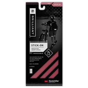 Spacio Innovations Inc. Reflective Strips Stick-On - Red - 8 Strips